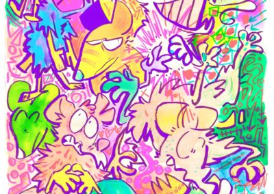 Artwork titled, "Rat Pile" by The Giant Rat